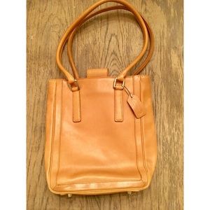 Coach leather market tote tan vintage